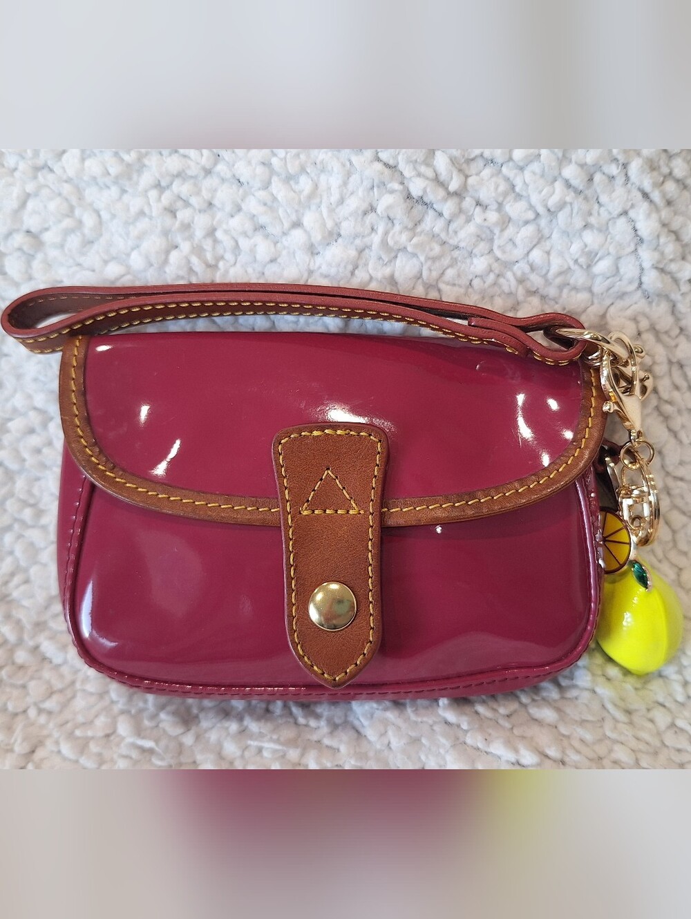 Dooney & Bourke Rasberry Flap Wristlet
